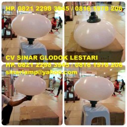 Lampu Taman Bulat Oval 50cm